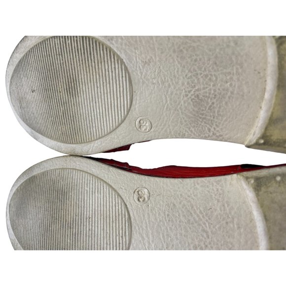 Spring Step Women's Makeda Red Leather Closed Toe Sandals Sz EU 39/US 8-8.5 EUC - Picture 7 of 7